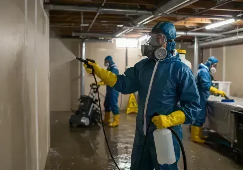 Basement Sanitization and Antimicrobial Treatment process in Painesville, OH