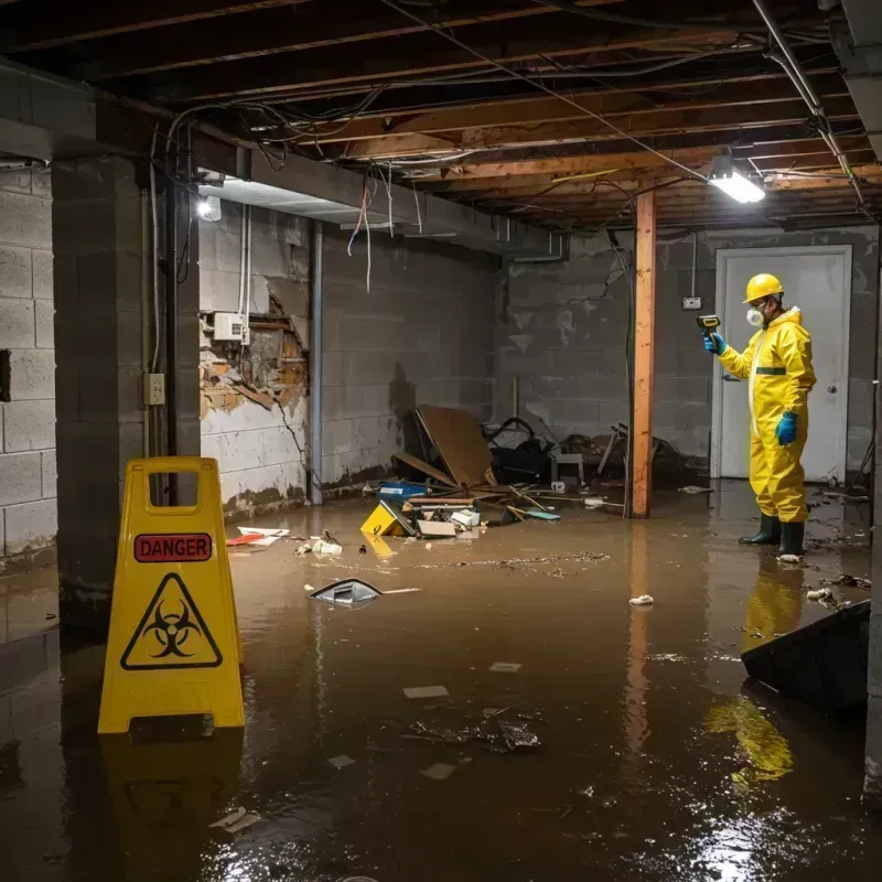 Flooded Basement Electrical Hazard in Painesville, OH Property